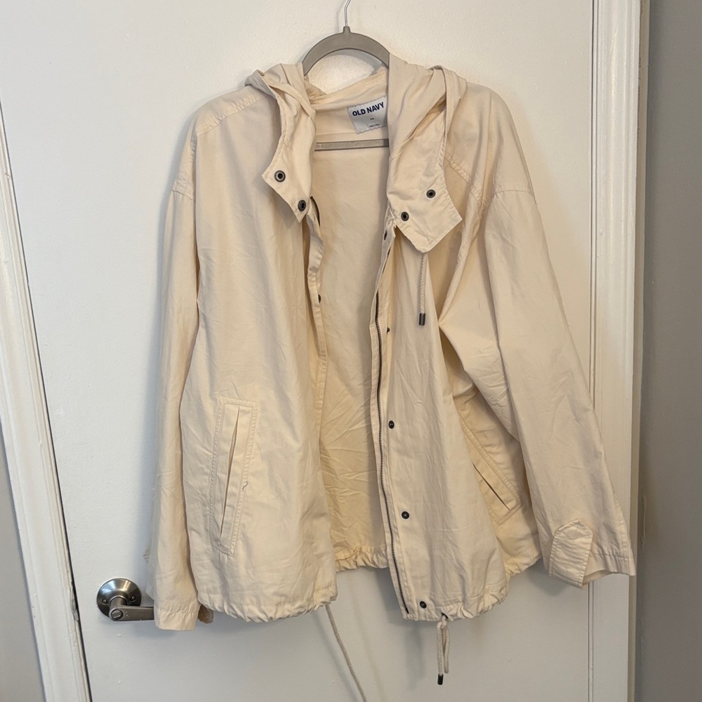 Old Navy Cream Hooded Jacket